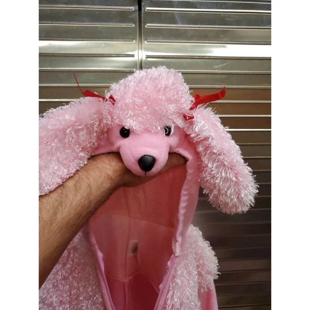 Toddler Pink Poodle Hooded Costume Outfit